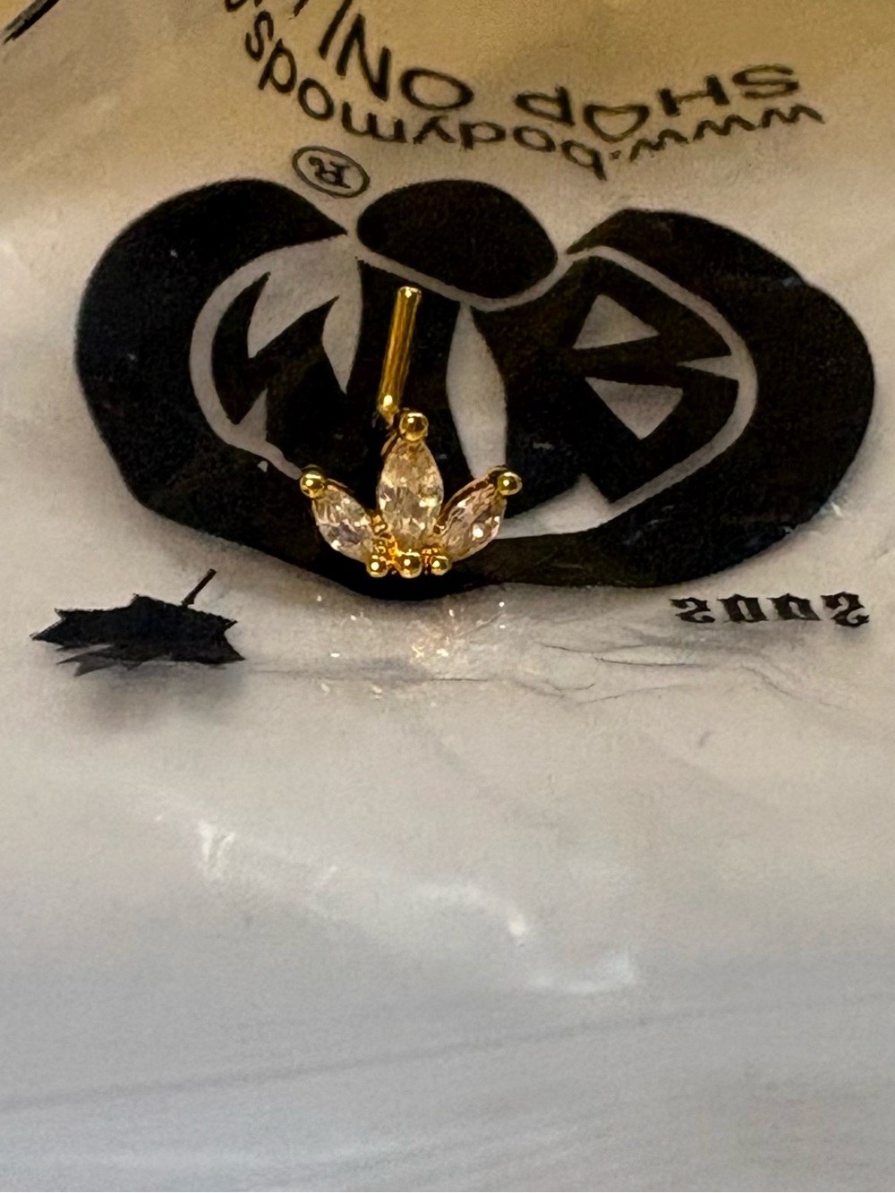 Gold Marquise Flower Nose Stud - Women Jewelry